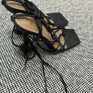 Black strappy  heels
